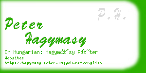 peter hagymasy business card